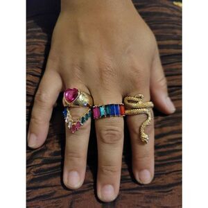 2 Sparkling rhinestone ring